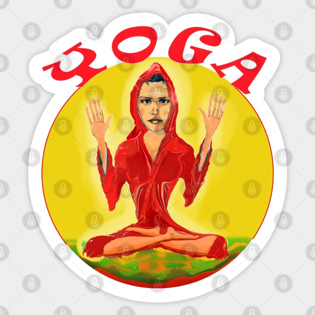 Yoga Lovers Indian Yogini Gift Sticker by PlanetMonkey